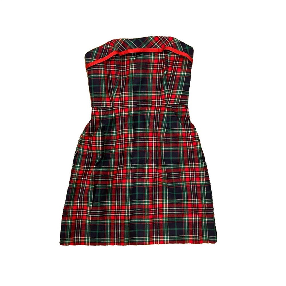 NWT Vineyard Vines Strapless Plaid Mini Dress